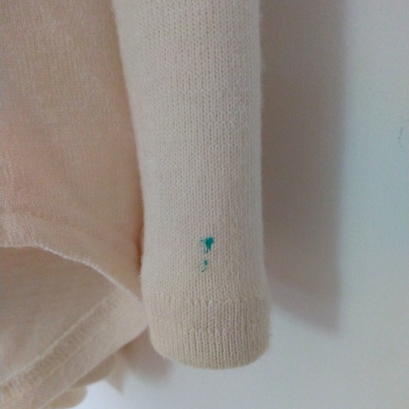 Cream Cardigan Long Sleeve Open Front - Picture 6 of 9